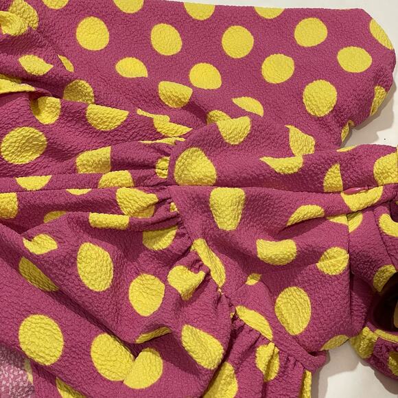 STINE GOYA Irene Polka Dot Puff-Sleeve Blouse - Pink - XS - Picture 16 of 16